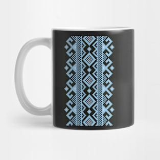 Blue Crochet Pattern Mug